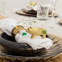 Cochon Porte-Bonheur Doré