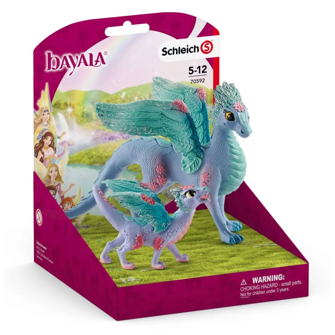 Dragon aux fleurs avec son petit