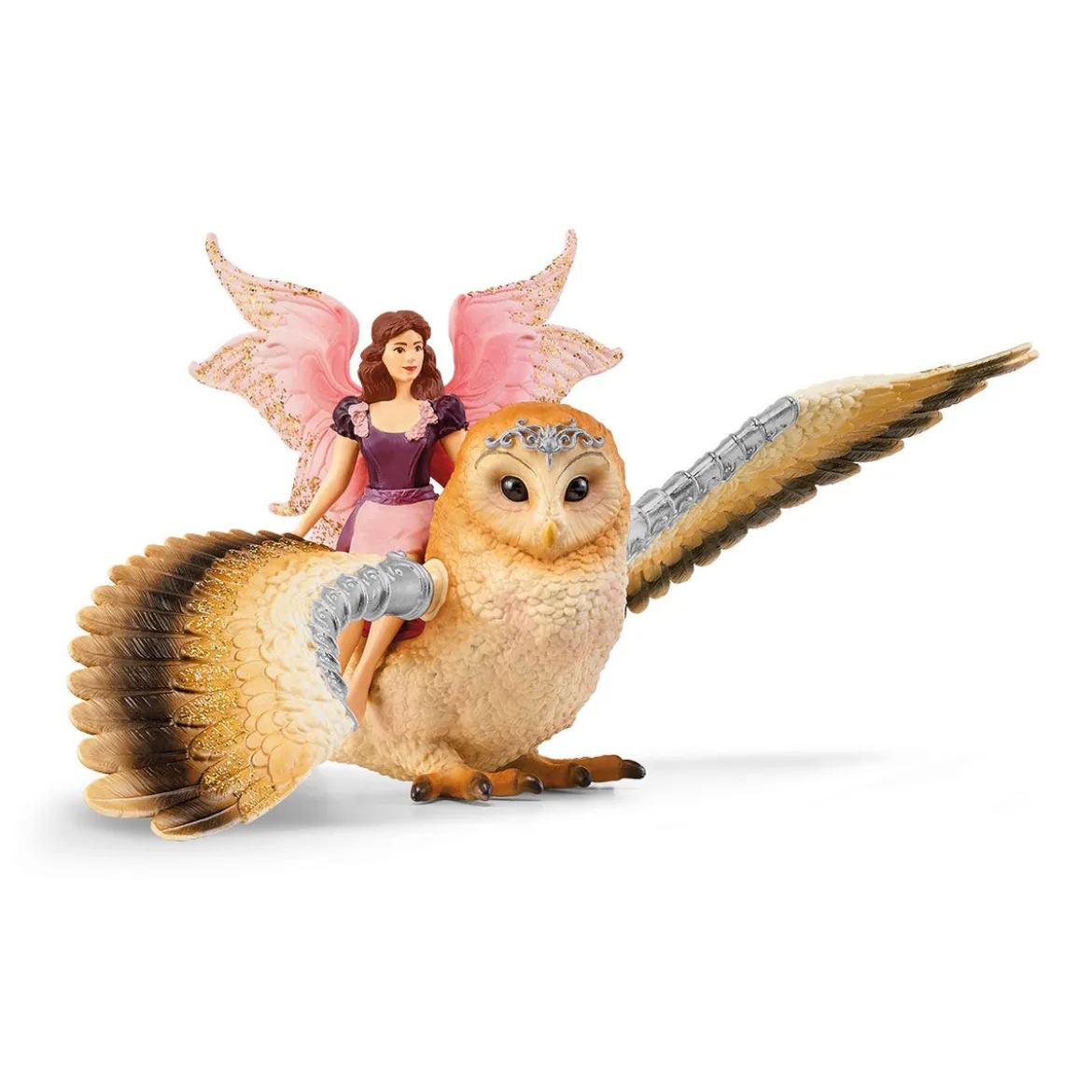Elfe sur chouette scintillante
