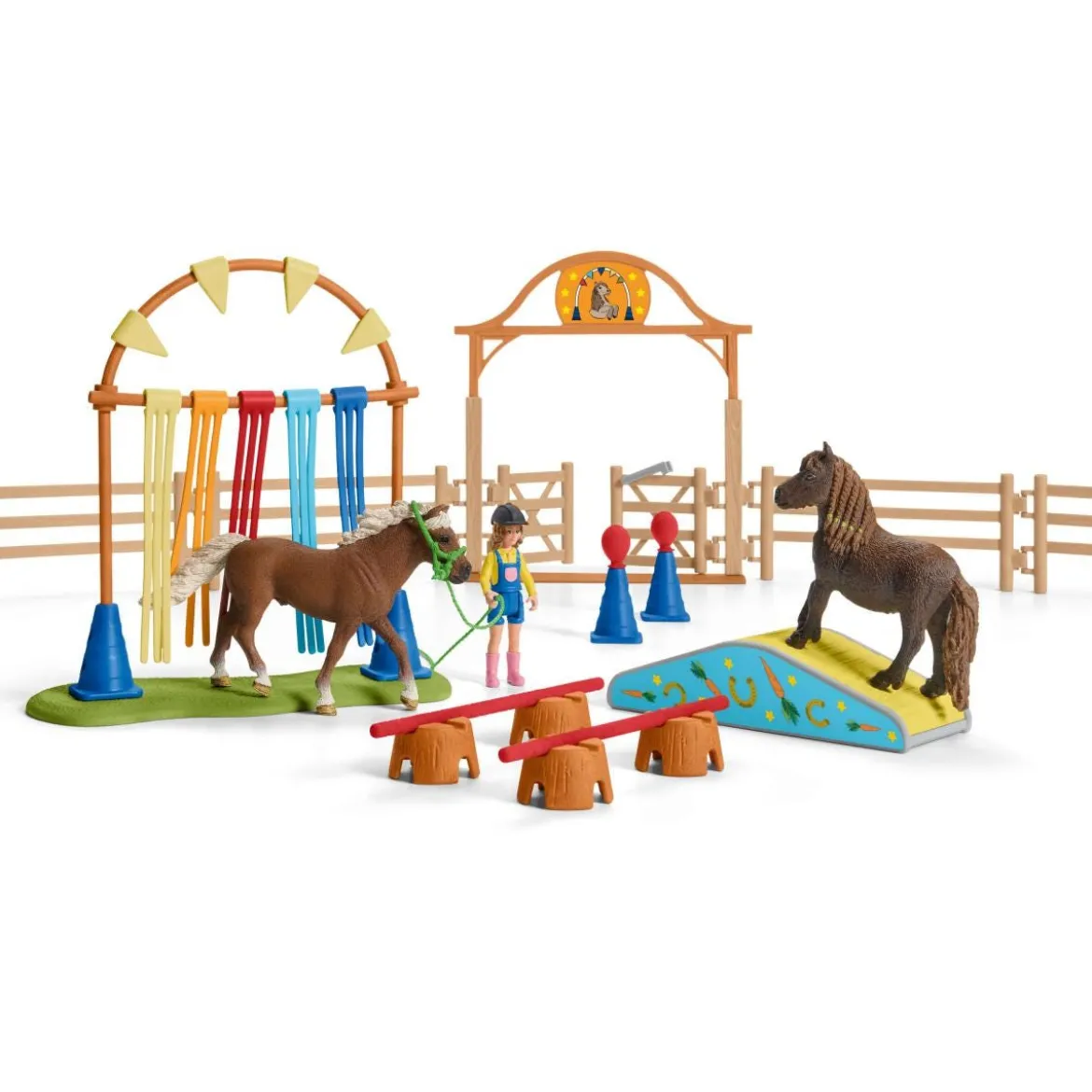 Entraînement d'agility pour poney
