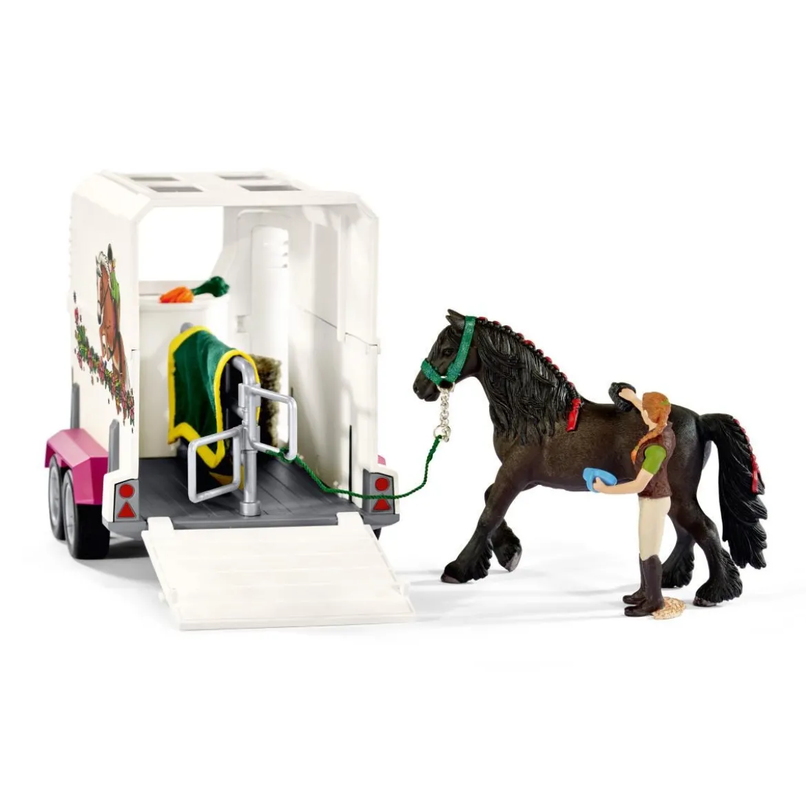 Pick-up avec remorque pour cheval