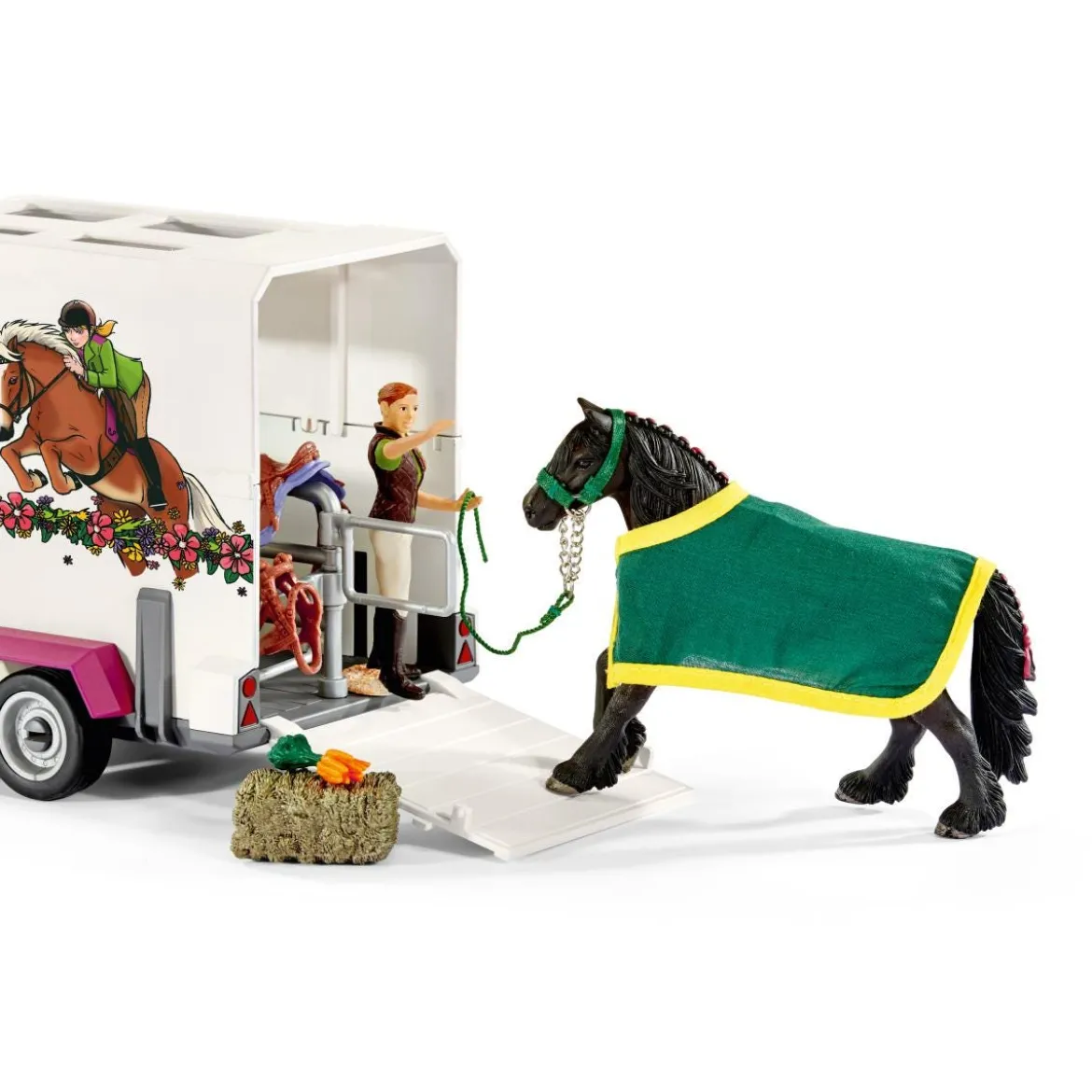 Pick-up avec remorque pour cheval