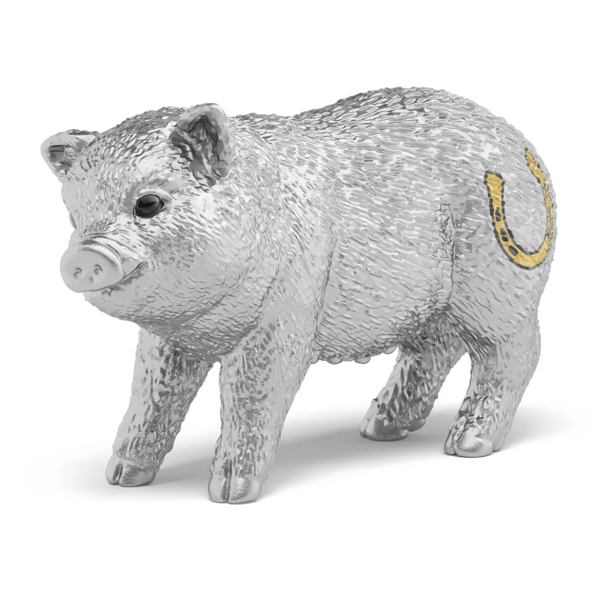Silver good-luck Pig